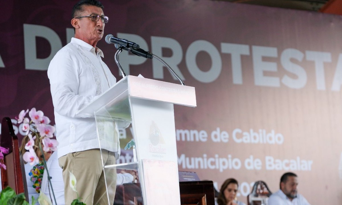 Alcalde de Bacalar, en su discurso de toma de protesta.