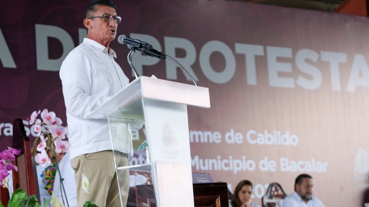 Alcalde de Bacalar, en su discurso de toma de protesta.