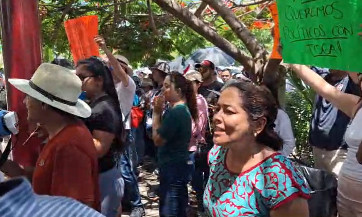 Manifestación en Cancún contra la Reforma al Poder Judicial Federal.