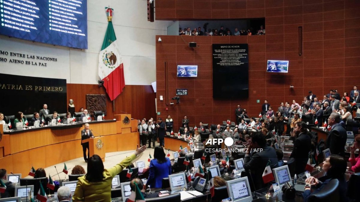 Sesión de la Cámara Alta, durante la legislación de la Reforma Judicial.