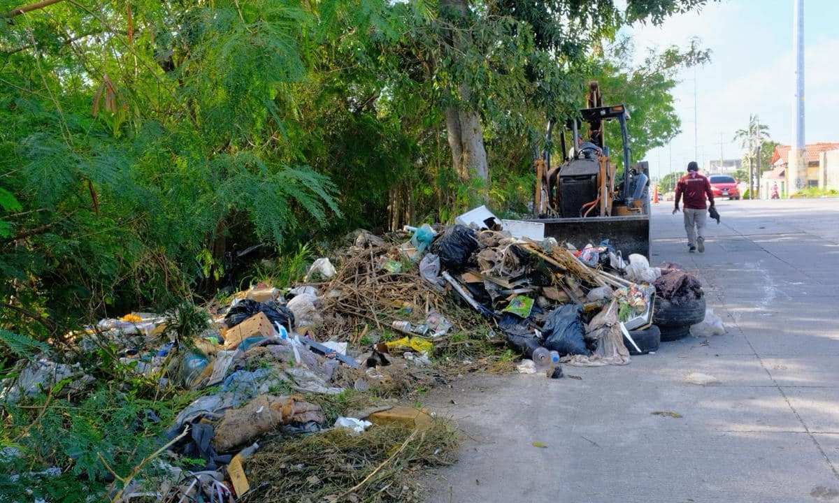 Basurero clandestino en Cozumel.