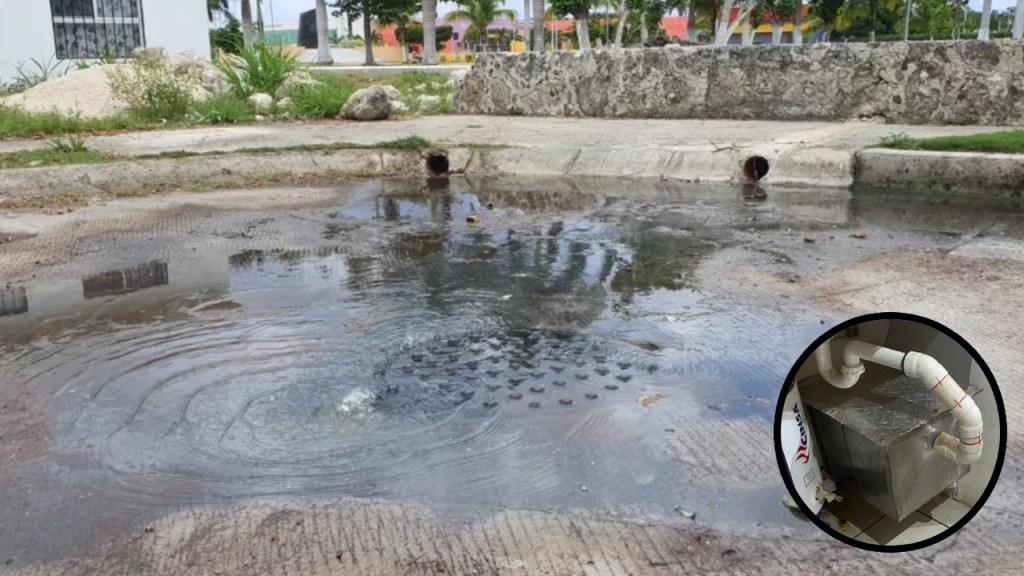 Se rebosan aguas negras en Cozumel.