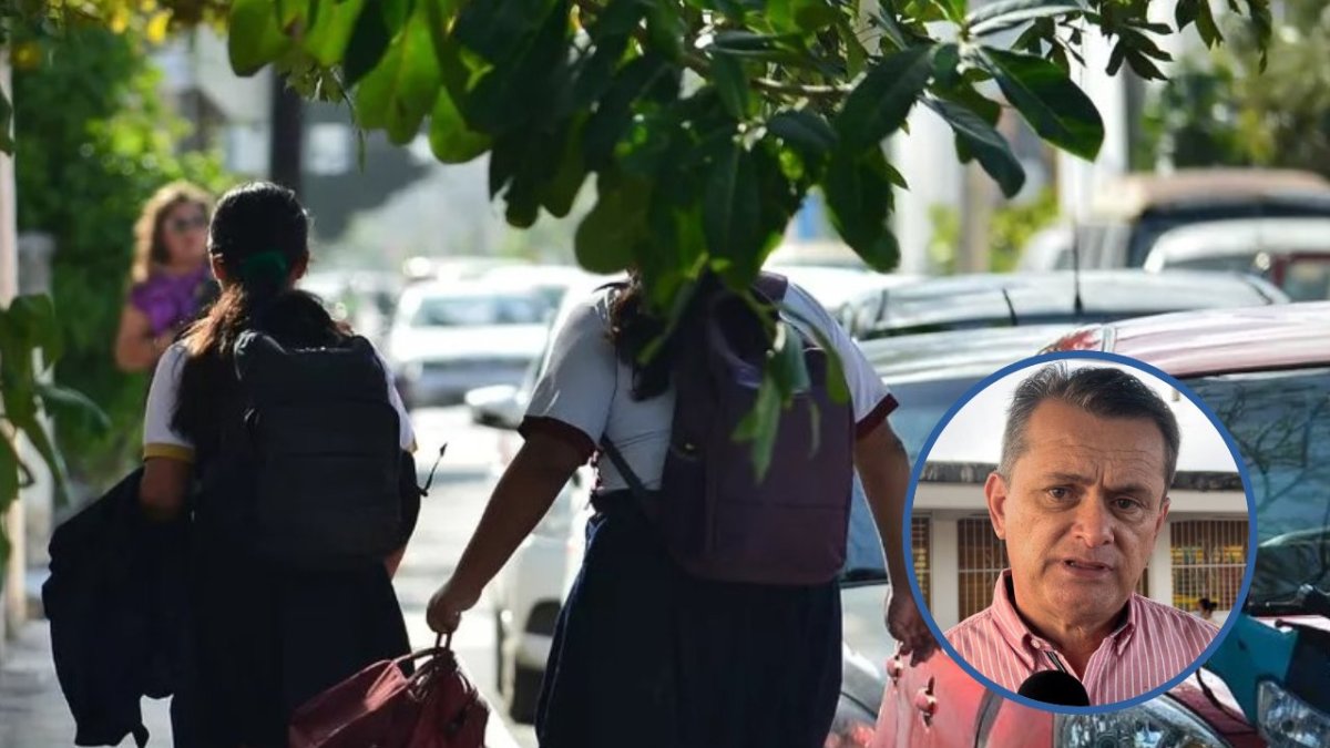 Niñas fuera de la escuela y Sergio Acosta Manzanero.