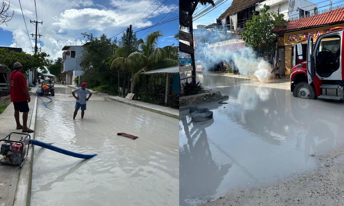 Inundaciones en Holbox, Quintana Roo.