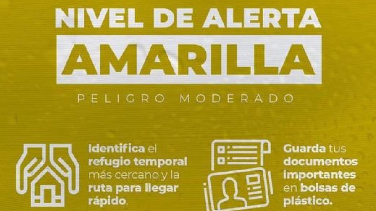 Decretan Alerta Amarilla.