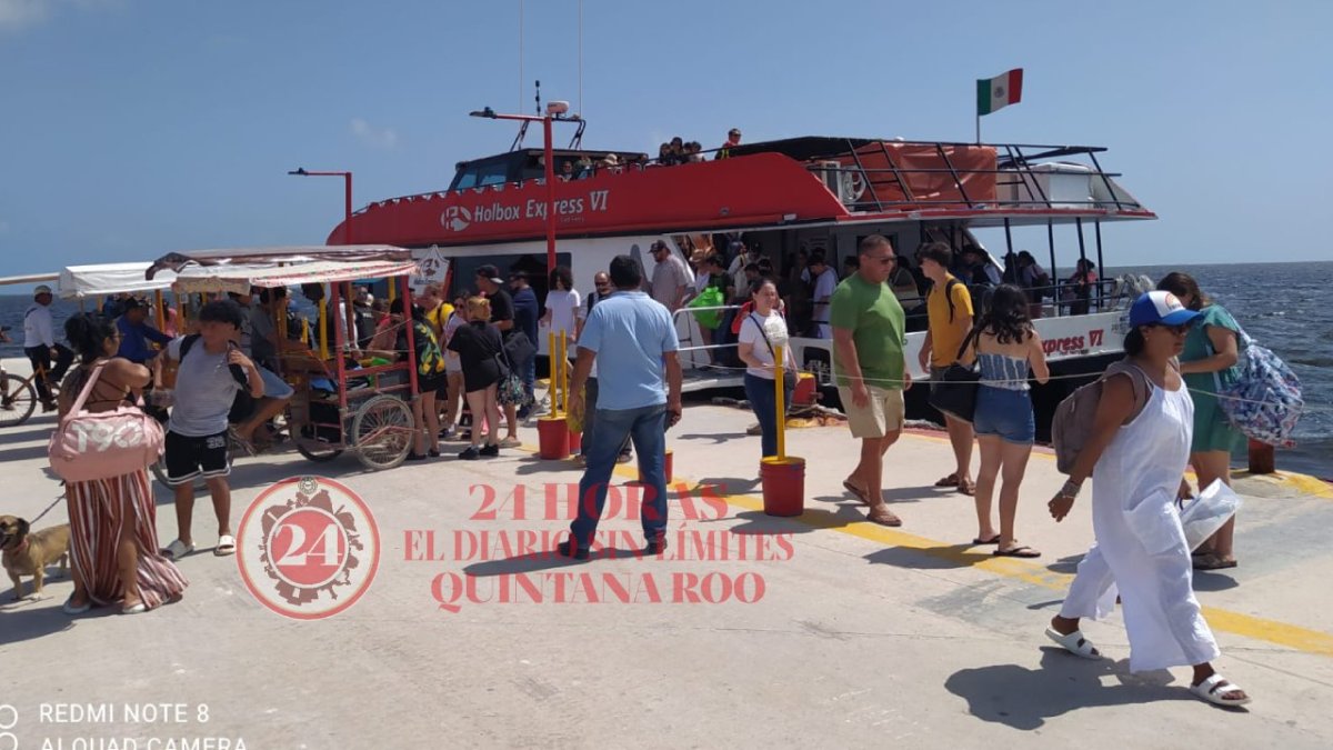 Evacuación en la isla Holbox.