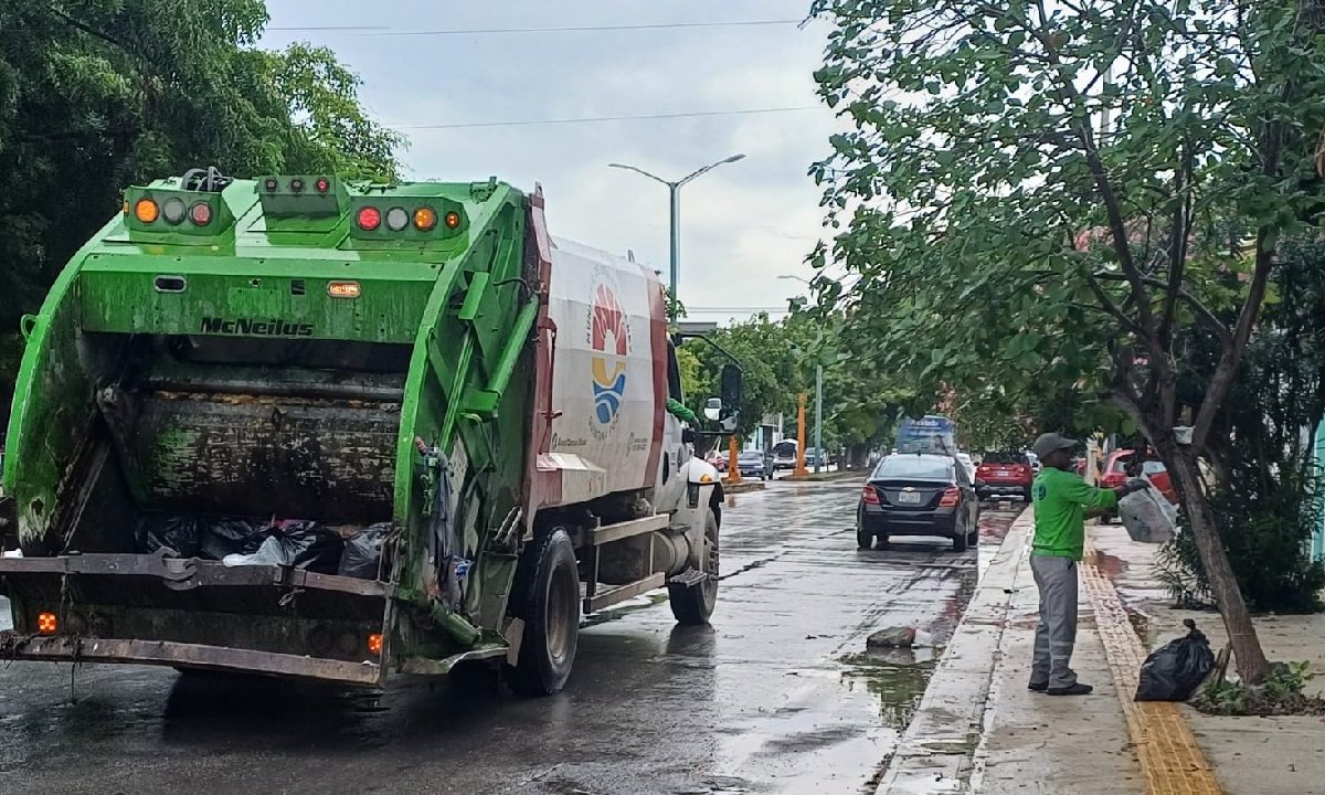 Recolección de basura en Benito Juárez.