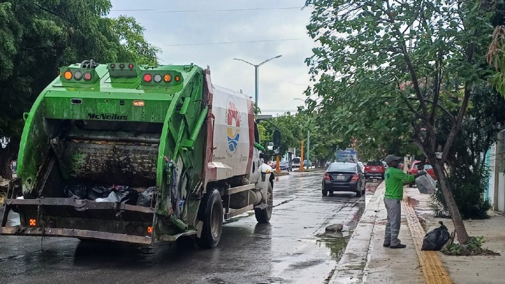 Recolección de basura en Benito Juárez.