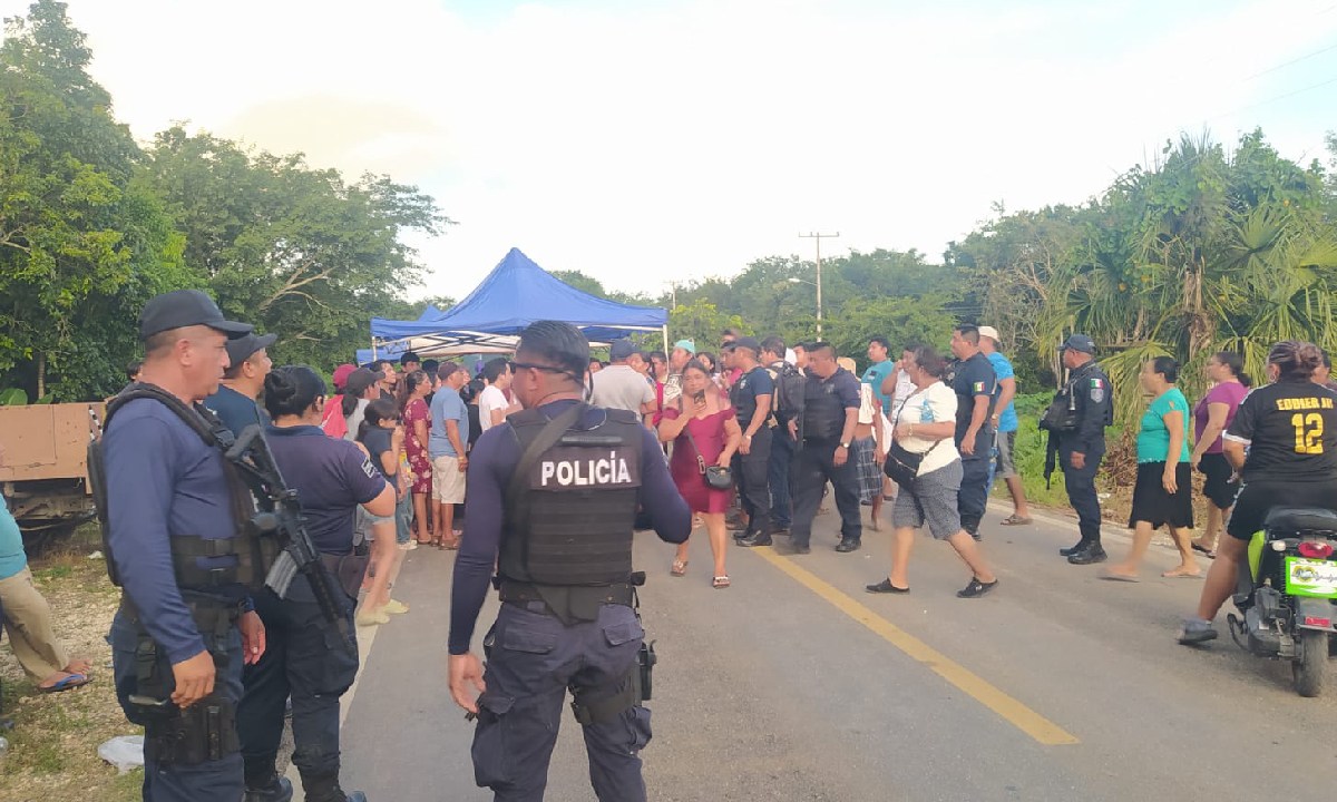 Retiran bloqueo tras caso de protesta.