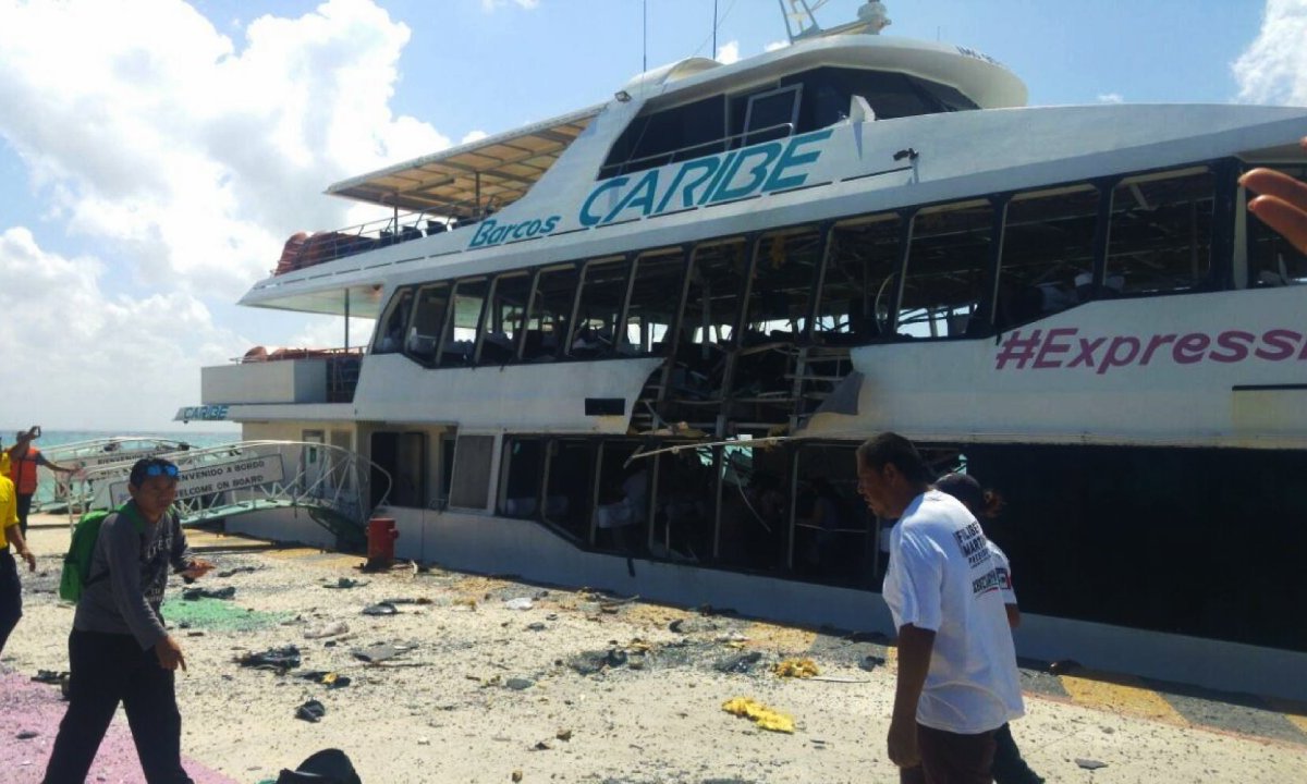 Accidente que involucró la explosión de uno de sus ferry, Caribe III.