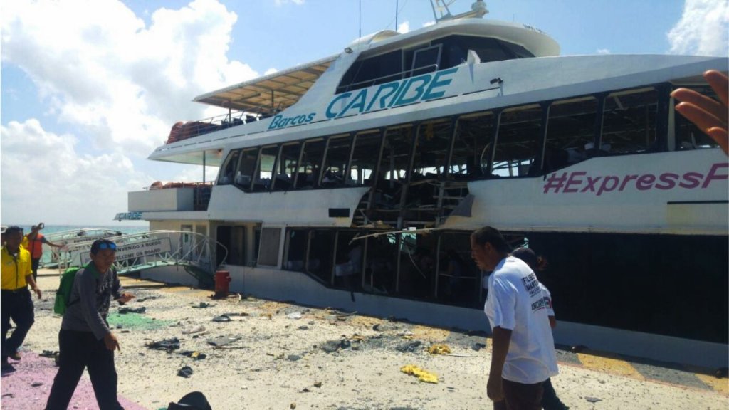 Accidente que involucró la explosión de uno de sus ferry, Caribe III.