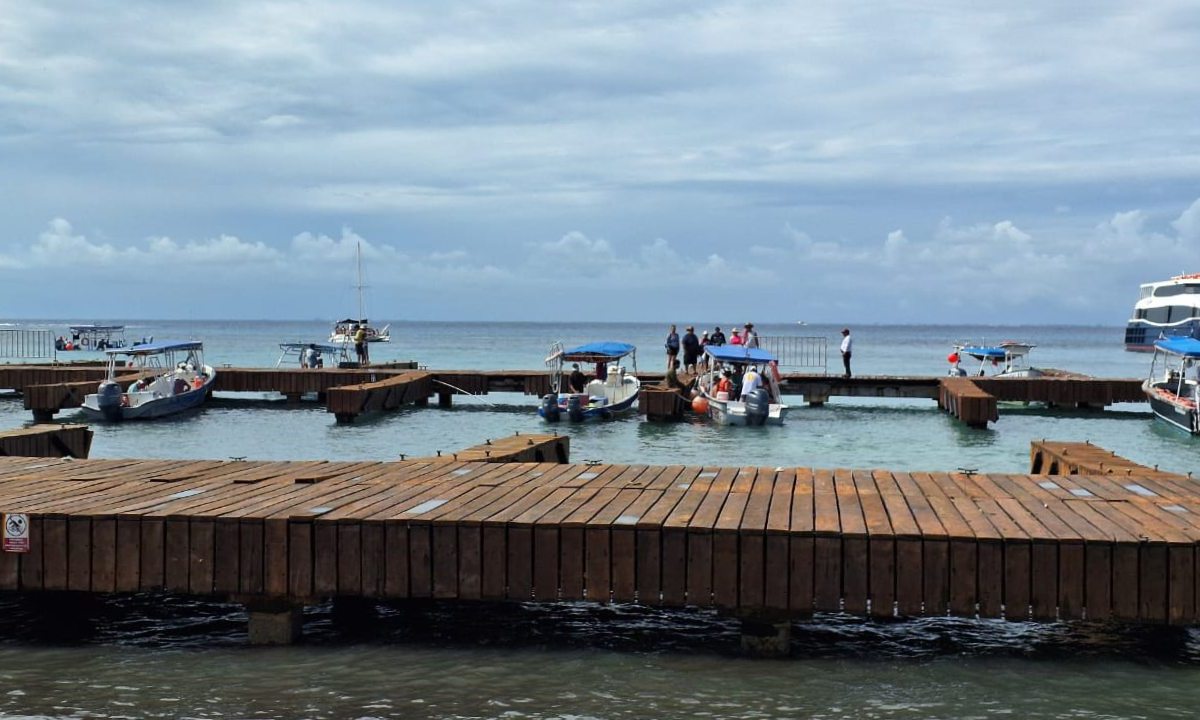 Muelle de San Miguel, en Cozumel.