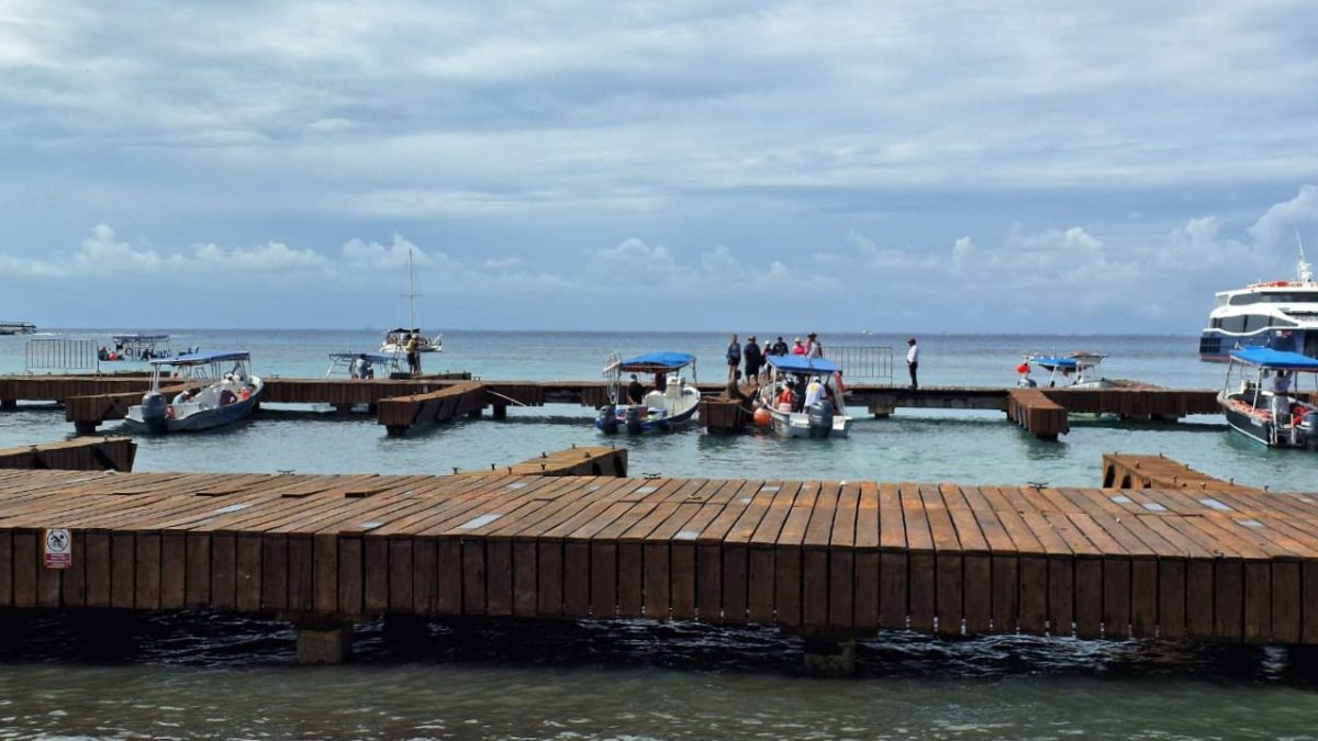 Muelle de San Miguel, en Cozumel.