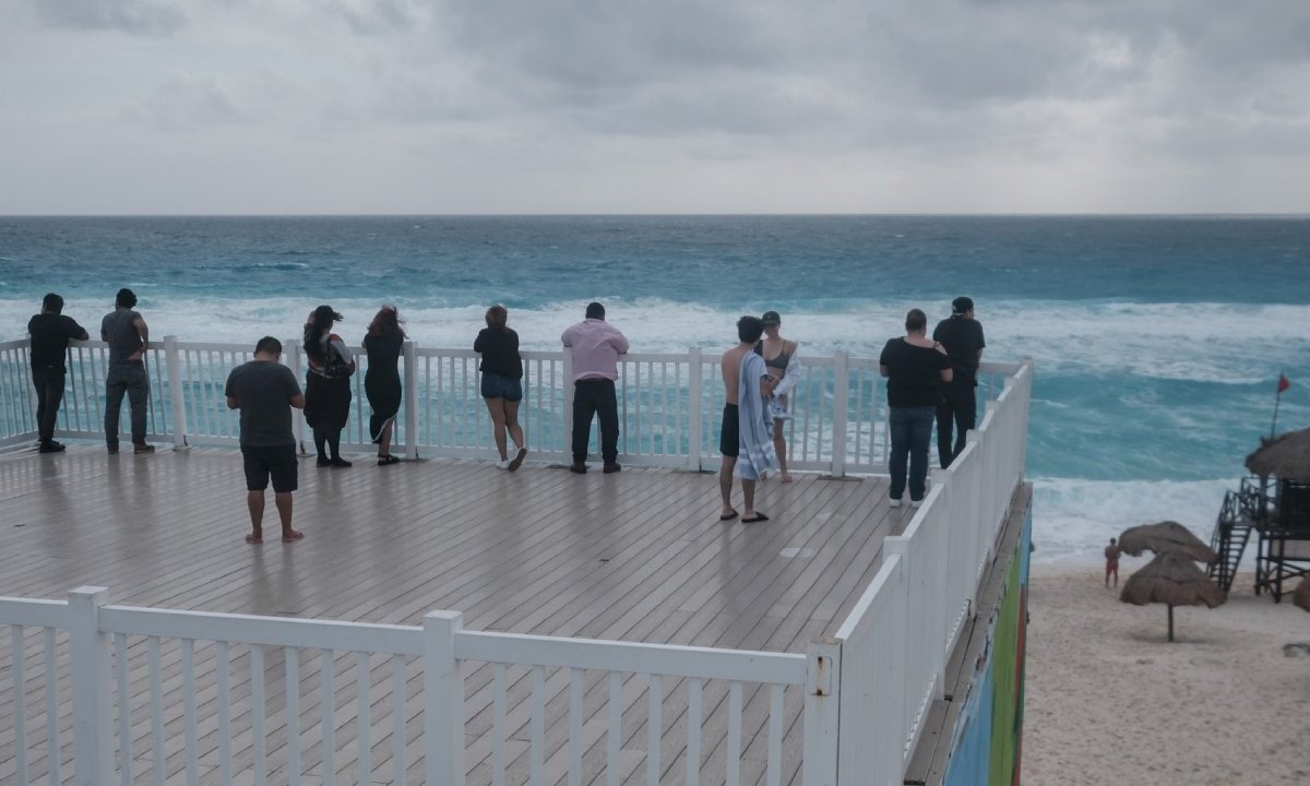 Turistas en Cancún.