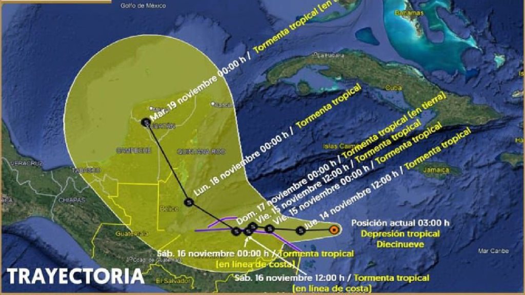 Depresión tropical sigue su avance.