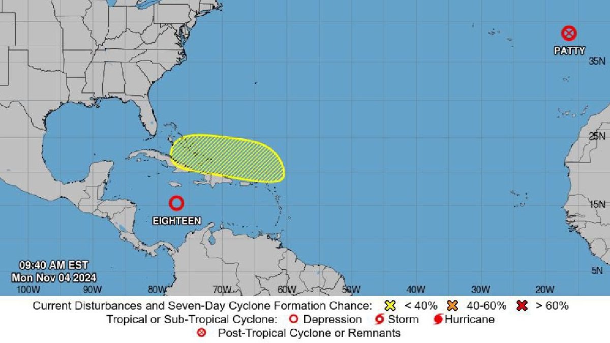 El ciclón tropical 18 se ha intensificado.