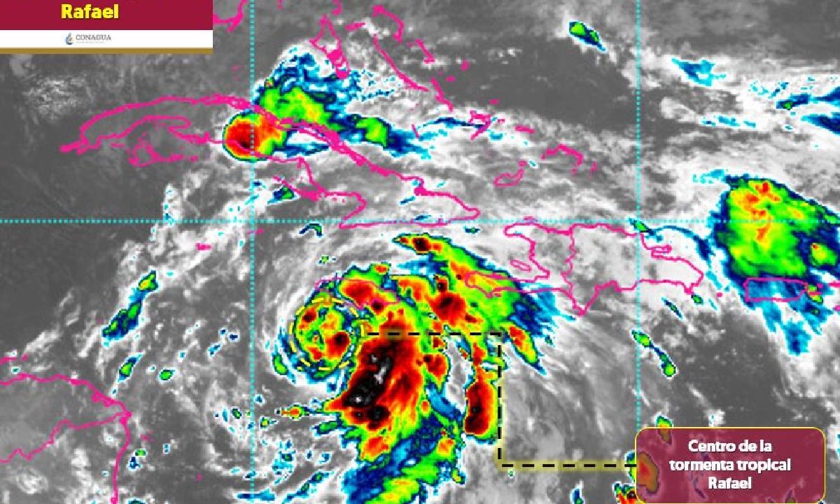 Monitorean trayectoria de tormenta tropical Rafael.