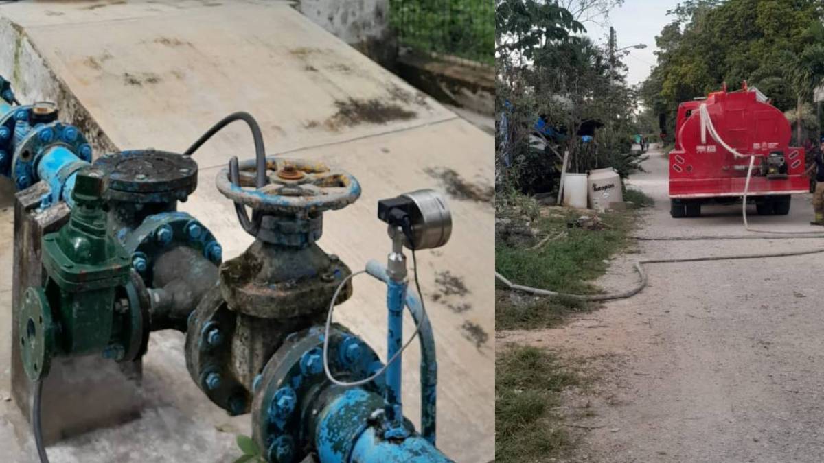 Bomba de agua en Cristóbal Colón.