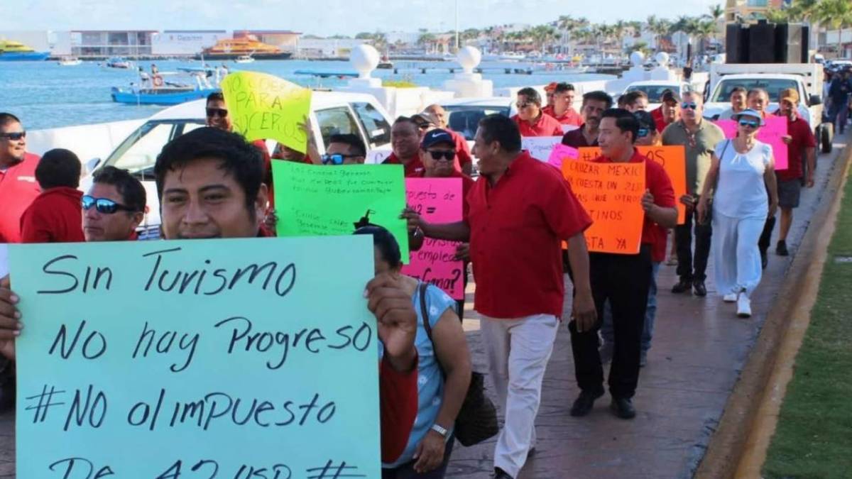 Marcha en Cozumel.