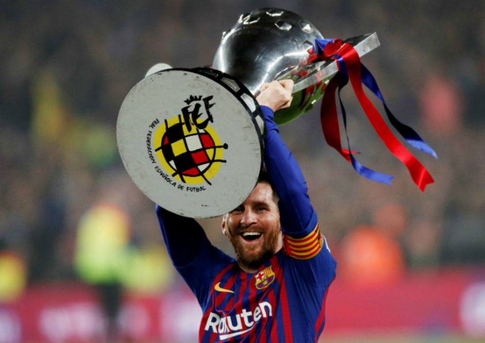 Lionel Messi selló el título número 26 de La Liga para el Barcelona el sábado al anotar el gol de la victoria de 1-0 sobre Levante