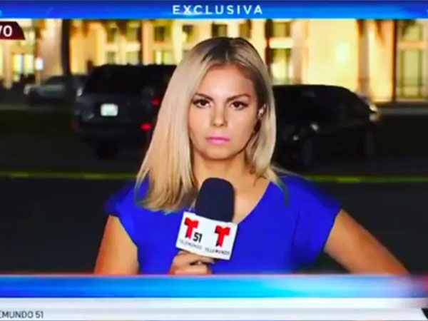 VIRAL: Se salva periodista de ser atropellada en vivo