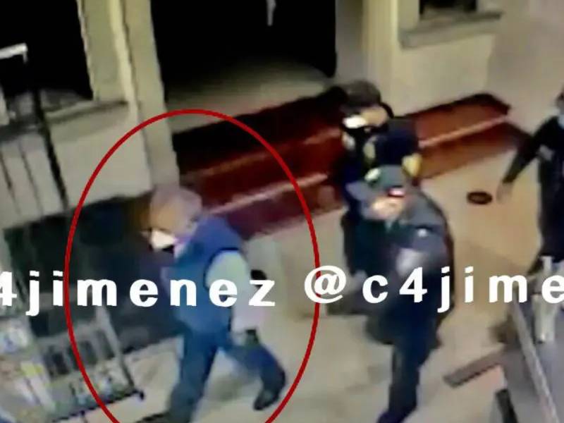 Cámaras de seguridad captan momento en que es detenido Saúl Huerta