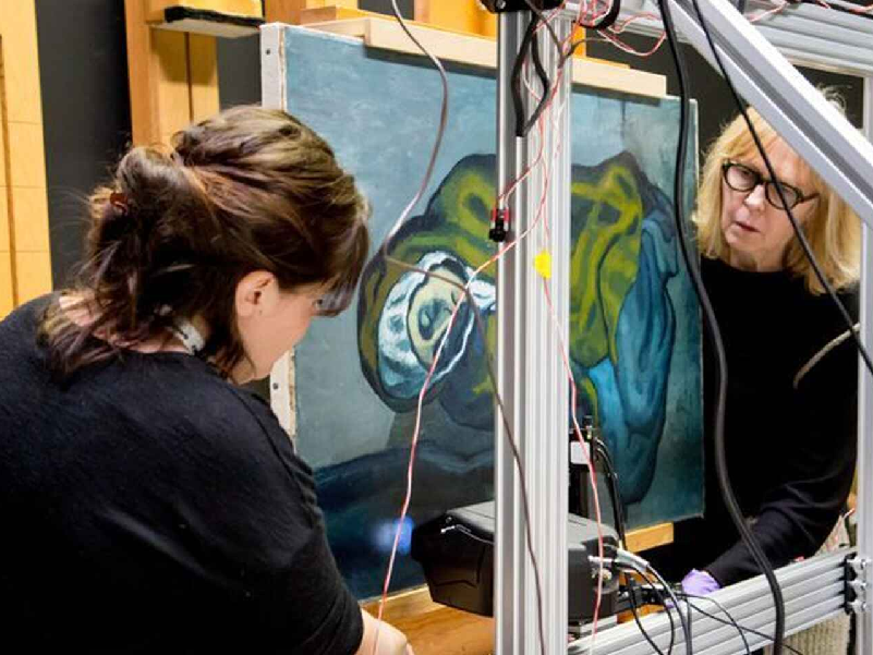 Revelan obra oculta bajo lienzo de Picasso