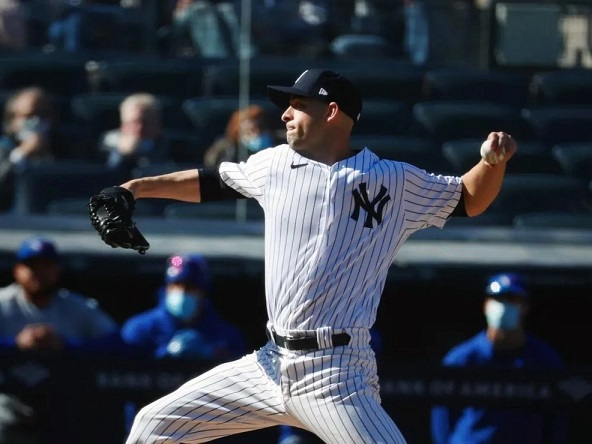 Lucas Luegte vuelve a lanzar en las Grandes Ligas, tras seis años