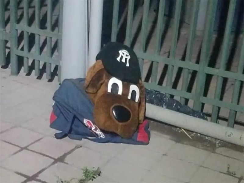 Aparece botarga del Perro Sultán, luego de que fuera hurtada