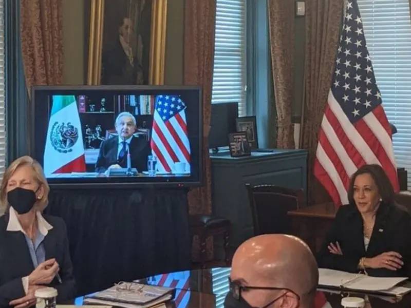 AMLO y Kamala Harris comienzan su encuentro virtual