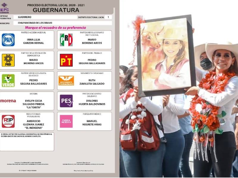 Evelyn Salgado aparece en la boleta electoral como La Torita