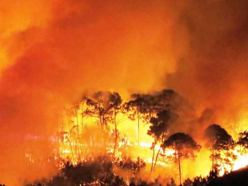 Sofocan incendio en el Cerro de la Cruz de Uruapan