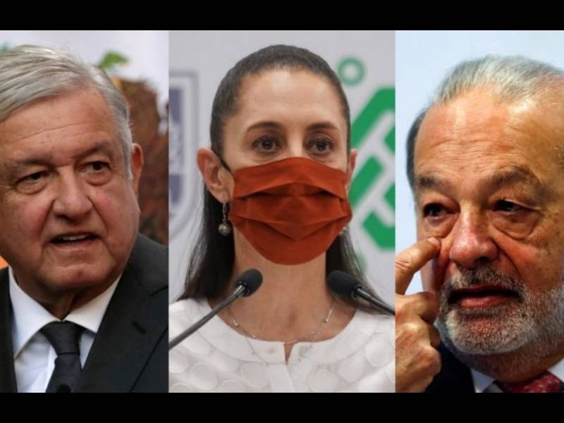 AMLO, Sheinbaum y Slim se reúnen tras presentación del dictamen de L-12 del Metro