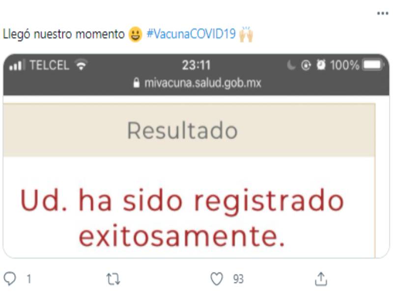 Abren registro de vacunación para los mayores de 30 o millennials