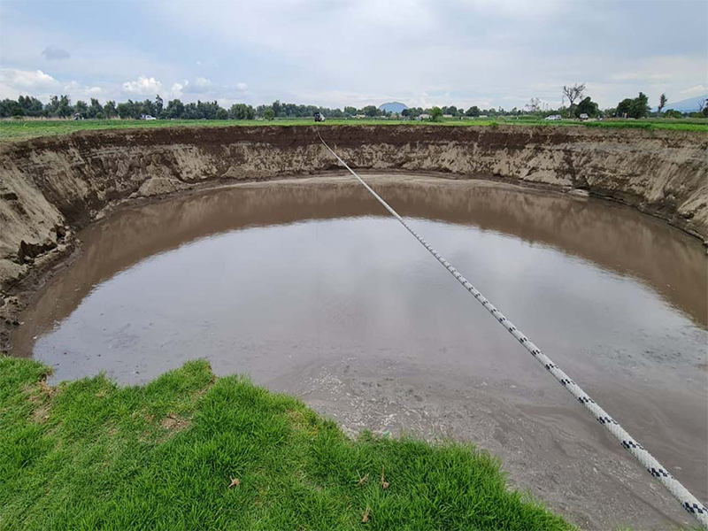 Descartan sobreexplotación de suelo en zona de socavón