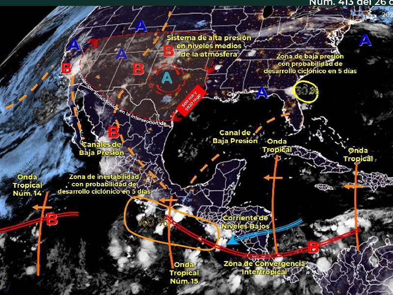 Clima en Quintana Roo; se mantiene el cielo nublado