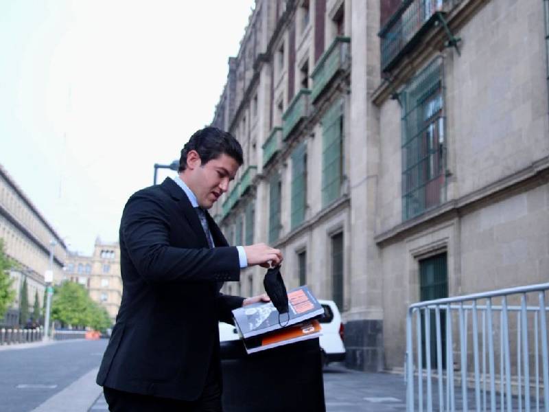 Llega Samuel García, gobernador electo de NL al Palacio Nacional