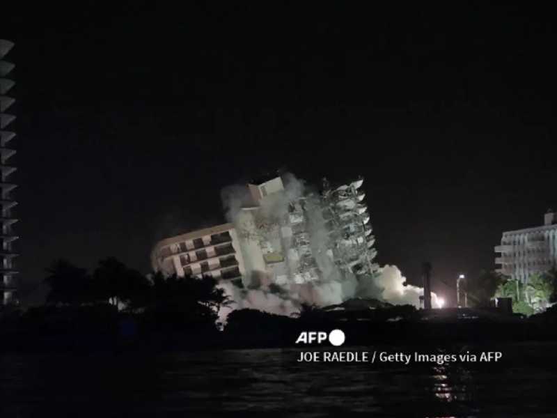 Edificio colapsado en Florida fue demolido antes de la llegada de ÔÇ£ElsaÔÇØ