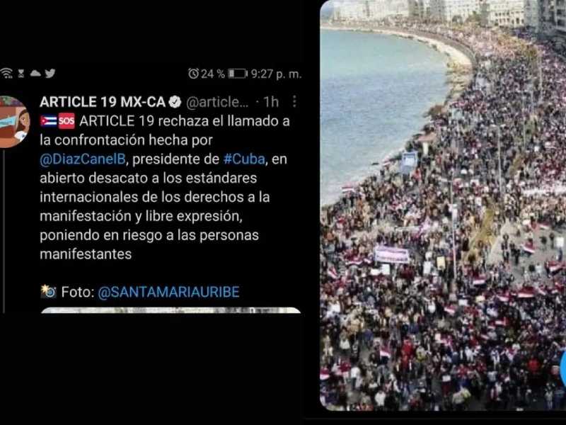 Article 19 ofrece disculpa por usar imagen ajena al conflicto en Cuba