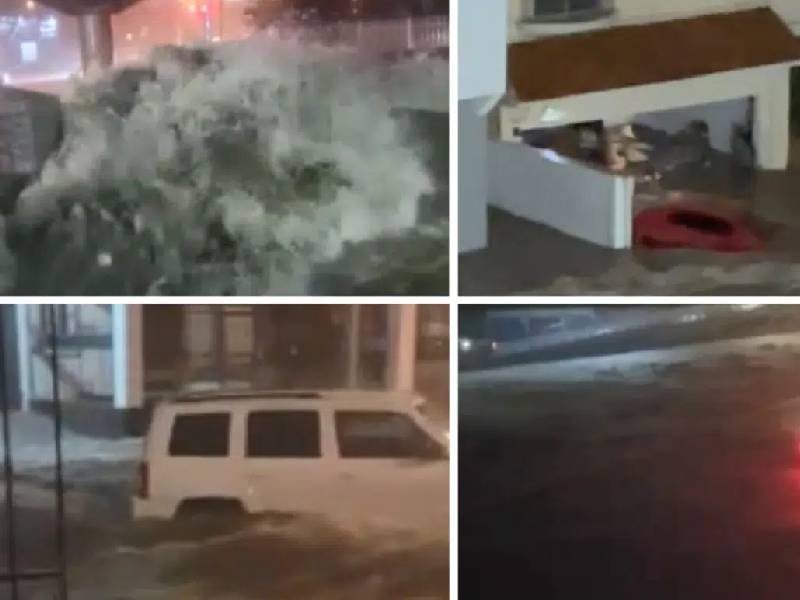 Videos. Así fue el desbordamiento de río en Chihuahua que arrasó con todo