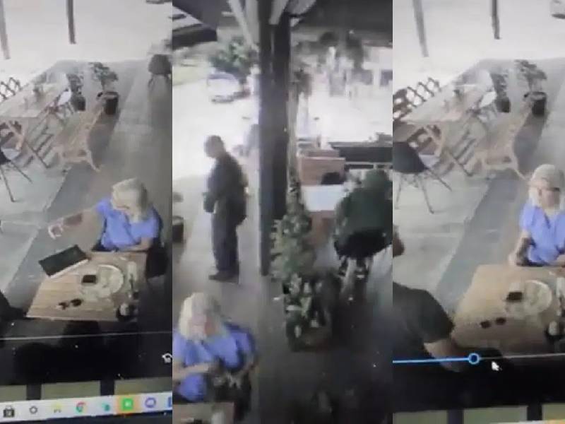 Video. Sacerdote "roba" a una comensal de un restaurante