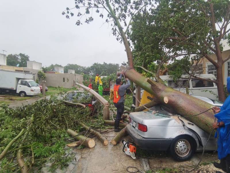 Puerto Morelos reporta saldo blanco luego del paso del huracán Grace