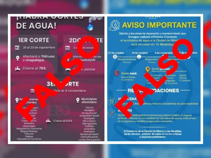 Conagua y Sacmex desmienten rumores de cortes de agua