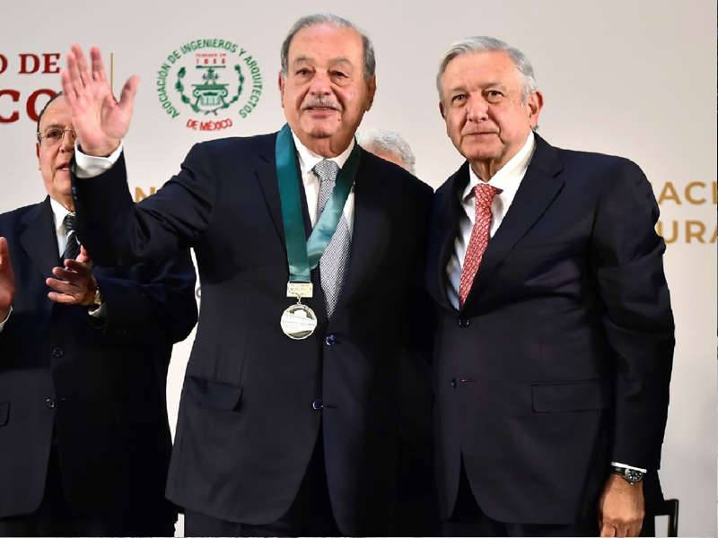 AMLO y Slim sobrevuelan Campeche para supervisar el Tren Maya