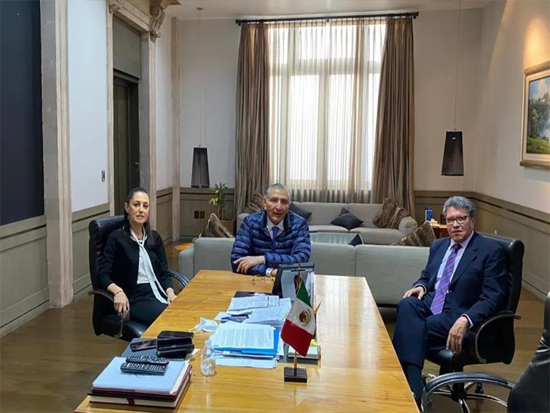 Se reúne Monreal con Sheinbaum y Adán Augusto López