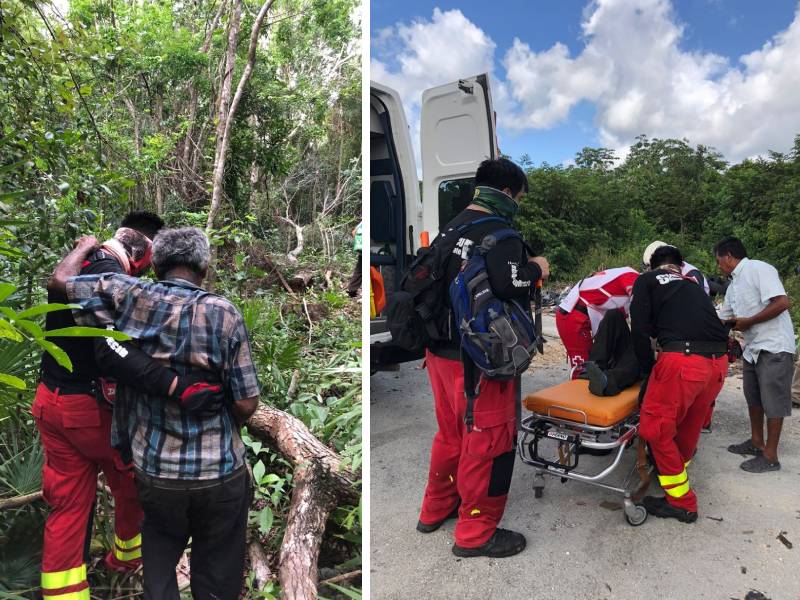 Hallan a adulto mayor edad perdido en la selva