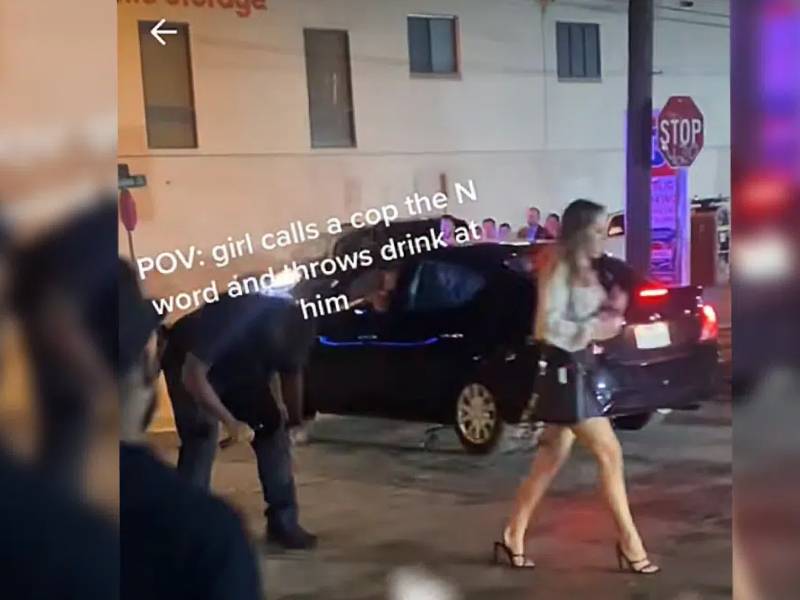 Video de TikTok de chica blanca agrediendo a policía afroamericano se viraliza