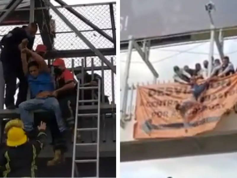 Videos. En menos de 24 horas impiden a dos hombres lanzarse de puentes peatonales