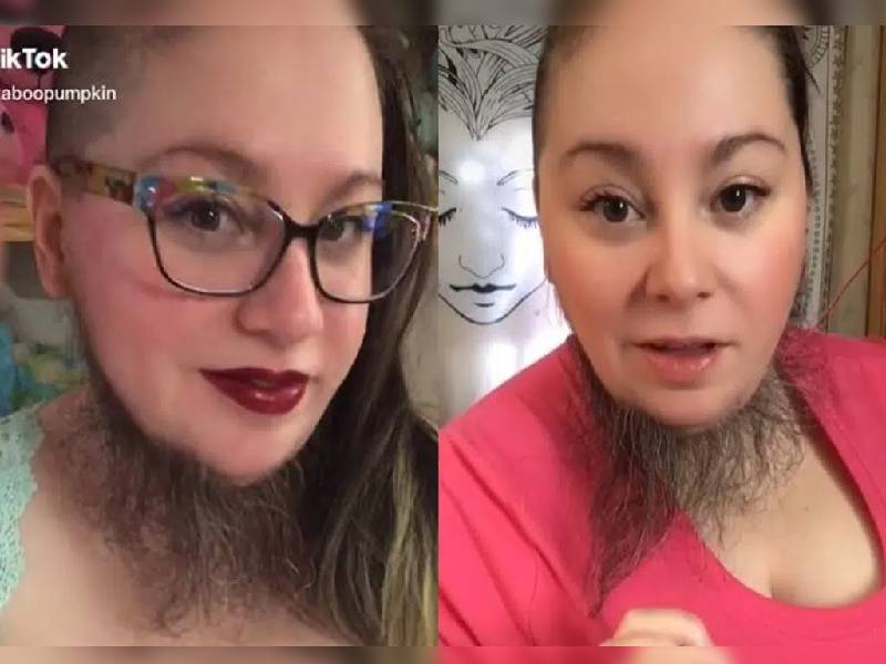 Mujer con barba se viraliza en redes y abre OnlyFans; hombres se enamoran de su vello facial