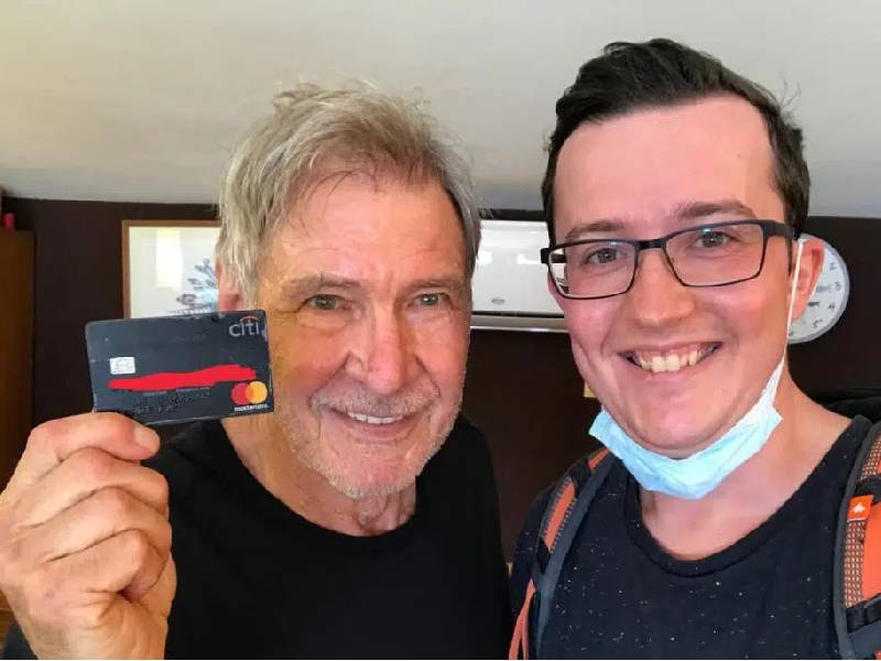 tarjeta de Harrison Ford